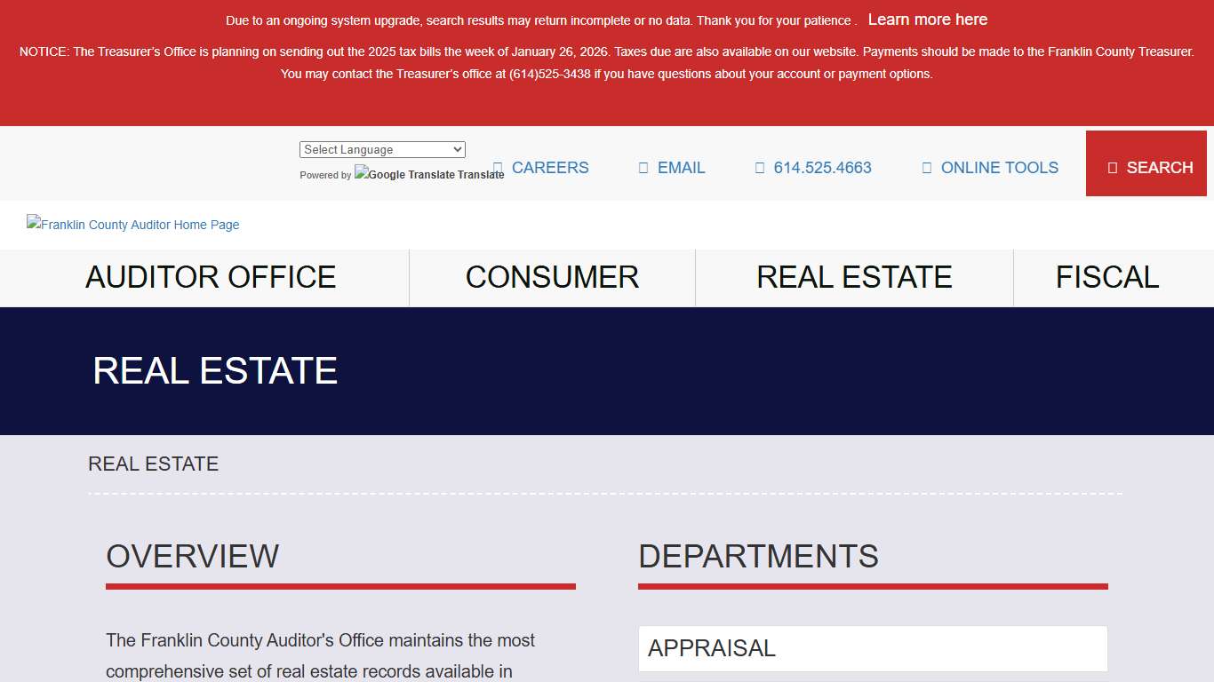 Franklin County Auditor - Real Estate